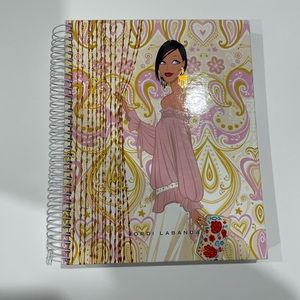 Vintage BOHO theme Jordi LaBanda Coil Notebook or Journal 8.25” x 6.5”